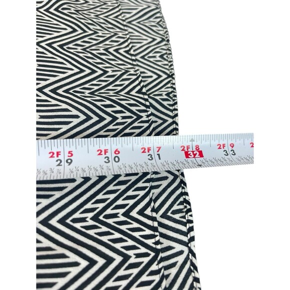 Zac & Rachel Woman 3X Black White Chevron Lace Detail Roll Tab Sleeve Sheer Top - Picture 7 of 12